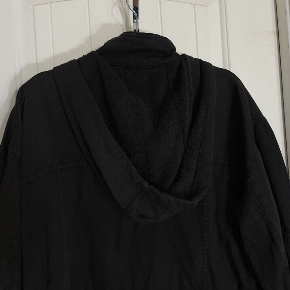 Free People Nocturne Parka Jacket Womens XS Black 100% Cotton Pockets Hooded - Picture 4 of 14